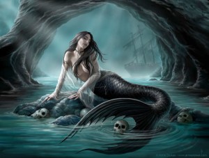 Siren-mermaid-withskulls